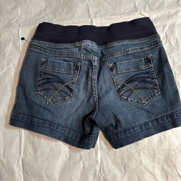 Duo Maternity Dark Blue Jean Shorts - Picture 3 of 6